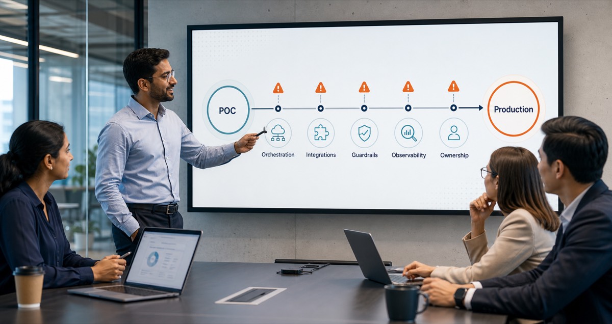 Enterprise engineering team planning a production AI workflow