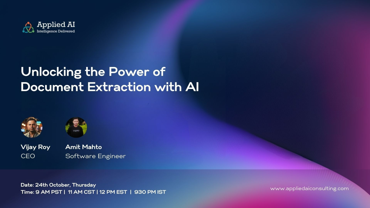 Unlocking the Power of Document Extraction with AI webinar artwork