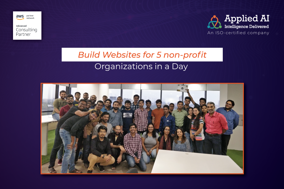 Build websites for five non profit organizations in a day artwork