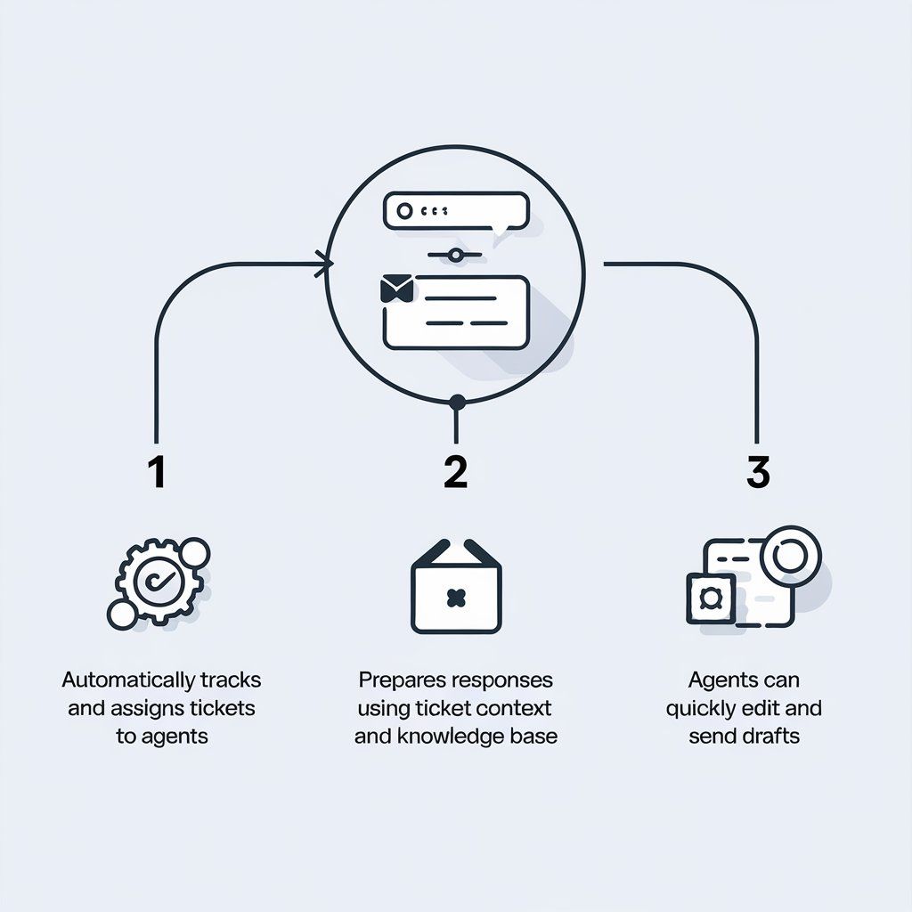 Intelligent ticket routing and response icon